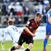 Matty Daly scoring in the opening group stage game at Carlisle United.