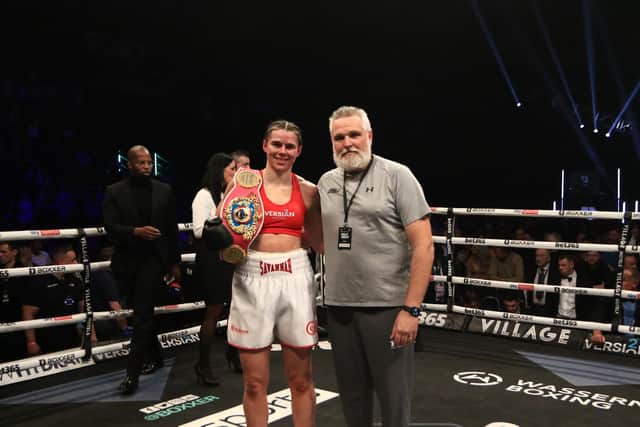 Trainer Peter Fury was proud of Savannah Marshall's efforts against Claressa Shields. Picture by Martin Swinney