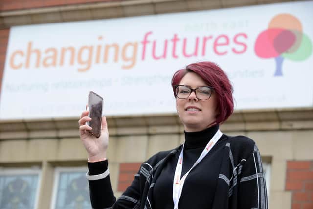 Kelly Morgan of Changing Futures North East which has launched a new phone support service for separated parents during the coronavirus shutdown.