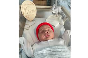 Mason Edward Vines was born at 6.44pm on Coronation Day (May 6).