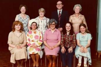A staff picture from the school's archives.