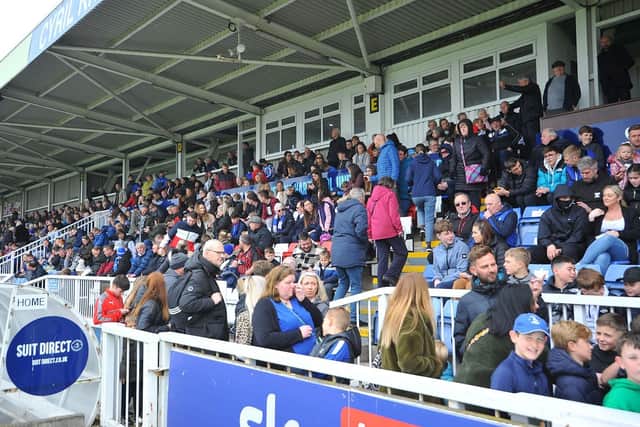 Hartlepool United fans showing their support for the Gemma Lee charity game at the Suit Direct Stadium. Picture by FRANK REID