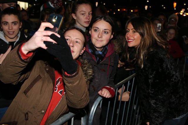 Coronation Street actress Samia Ghadie came to Hartlepool in 2016 and took time to have her photo taken with fans at the switch on of Hartlepool's Christmas lights