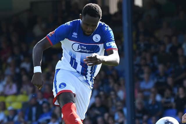 Emmanuel Dieseruvwe scored twice for Hartlepool United as they ended their three game winless run with victory over Eastleigh.