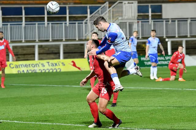 Luke Molyneux came close to scoring for Pools. (photo: Frank Reid).