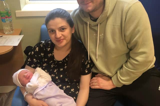 Charlotte and Christopher Tweddle with newborn Emilia Kate Tweddle./Photo: Sunderland Royal Hospital