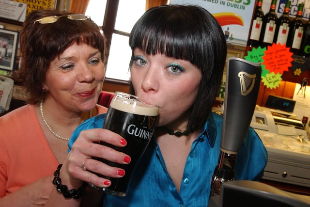 Fiona Telford and Teresa Snaith at the Colliery Tavern in 2007.