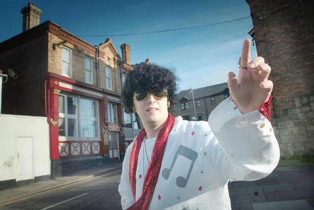 Lee Sutheran was paying tribute to Elvis when this photo was taken outside the Cosmopolitan pub in Hartlepool in 2008.
