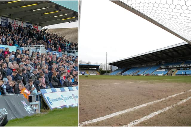 Hartlepool United fans have responded to news that there will be a pitch inspection at Halifax Town on Tuesday afternoon.