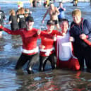 Dippers taking part in last year's Boxing Day Dip at Seaton Carew. Picture by FRANK REID