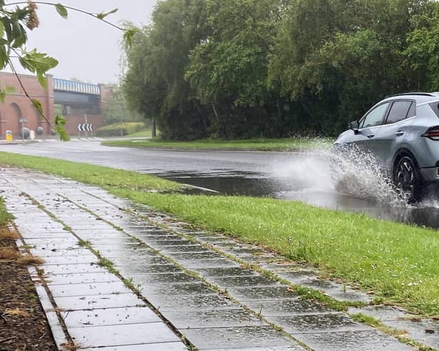 Standing water on Cleveland Road, Hartlepool. Picture by FRANK REID
