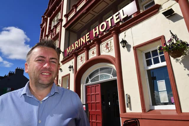 Lee Dexter outside of the Marine Hotel, Seaton Carew. Picture by FRANK REID