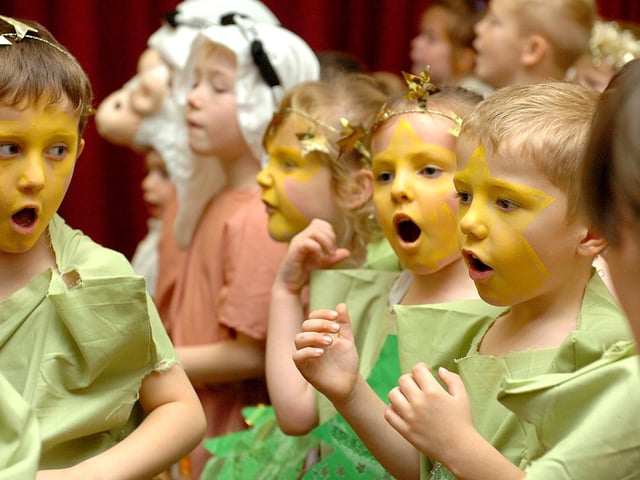 Some of the stars of West View Primary School's Nativity performance in 2013.