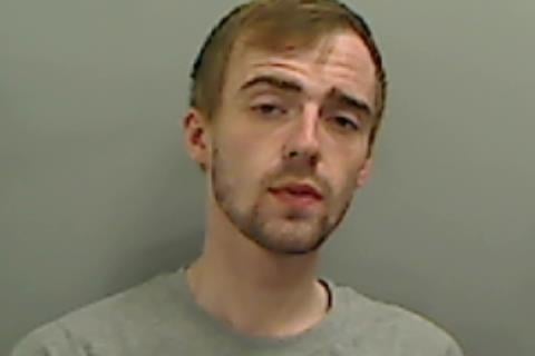 Sutheran, aged 23, of Victory Gardens, Stillington, near Stockton, was jailed for two-and-a-half years at Teesside Crown Court after he admitted committing robbery in Hartlepool and three shop thefts.