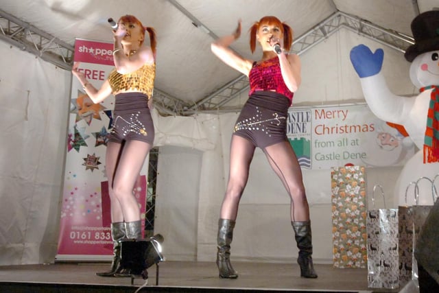 They are the Cheeky Girls and they were in Peterlee's Castle Dene Shopping Centre in 2007 to switch on the Christmas lights. Did you go and see them?