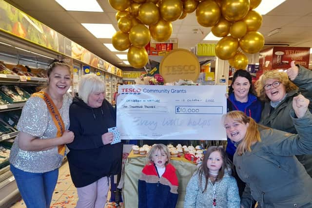 Barbara Hewitson from Trimdon (pictured, second from left to right) was the lucky customer who found the golden token.