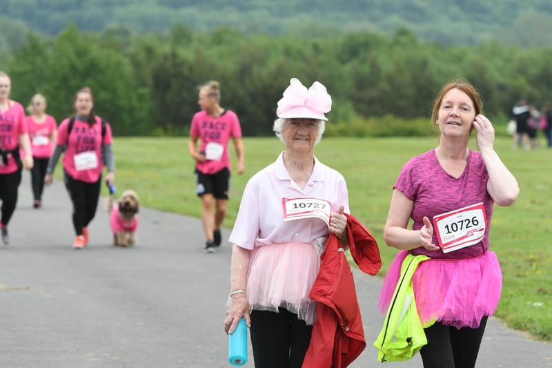 Some of the runners taking part in the Race for Life in 2019. Recognise anyone?