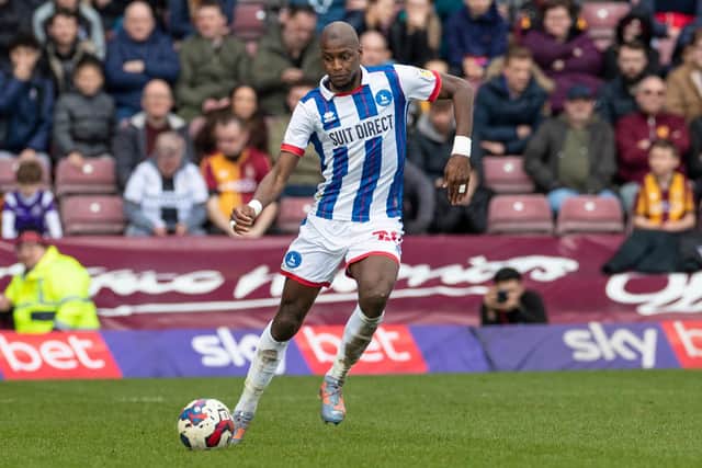Hartlepool United have confirmed the sale of midfielder Mohamad Sylla who joins Dundee for an undisclosed fee. (Photo: Mike Morese | MI News)