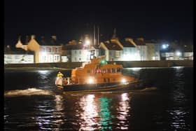 Hartlepool RNLI all weather lifeboat 'Betty Huntbatch' and volunteer crew heading out to sea at 5.25am on Thursday morning./Photo: RNLI/Tom Collins