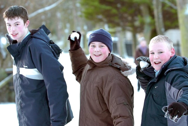 Youngsters enjoy a snow day in Hartlepool in January 2007.
