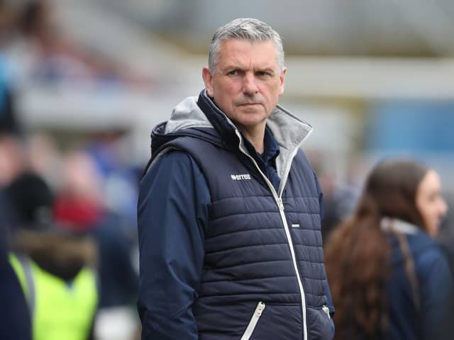John Askey shared his relief as Hartlepool United got back to winning ways against Eastleigh. (Photo: Mark Fletcher | MI News)
