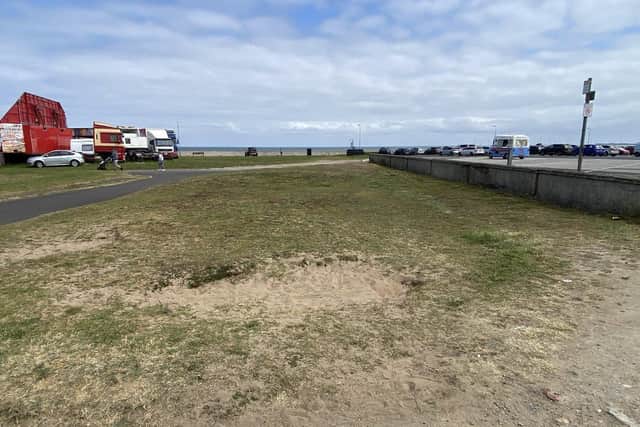 The proposed area at Seaton Carew coach and car park where the new toilet block could be built. Picture by FRANK REID