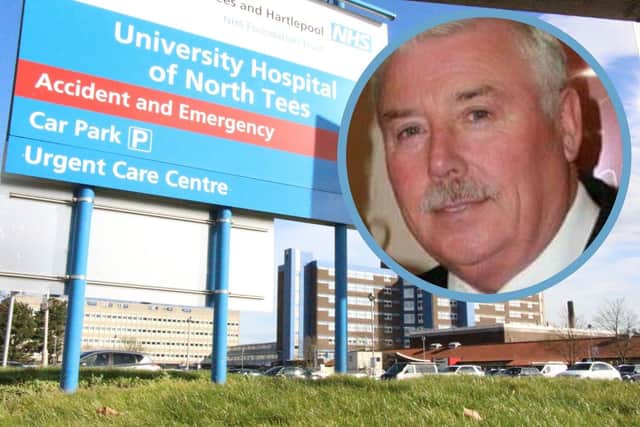 Colin Sutheran, 60, died of Covid after being cared for at the University Hospital of North Tees in Stockton.