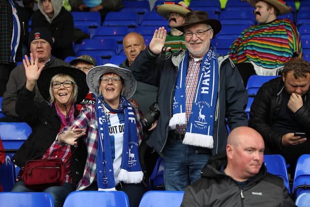 Pools fans continued their end-of-season tradition at Edgeley Park of wearing fancy dress. Photo: Chris Donnelly | MI News.