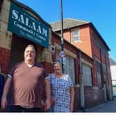 Fiona Cook (left), Ian Cawley (centre) and Sheila Hope (right) pictured outside Salaam Community Centre, in Murray Street, Hartlepool.