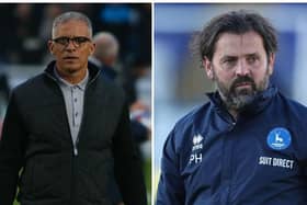 Hartlepool United's defeat at Stevenage was Keith Curle's ninth league game in charge - the same number of games Paul Hartley has as manager (Credit: Mark Fletcher | MI News)