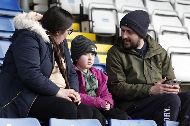 A young family supporting Hartlepool United against Southend on Saturday. (Photo: Mark Fletcher | MI News)