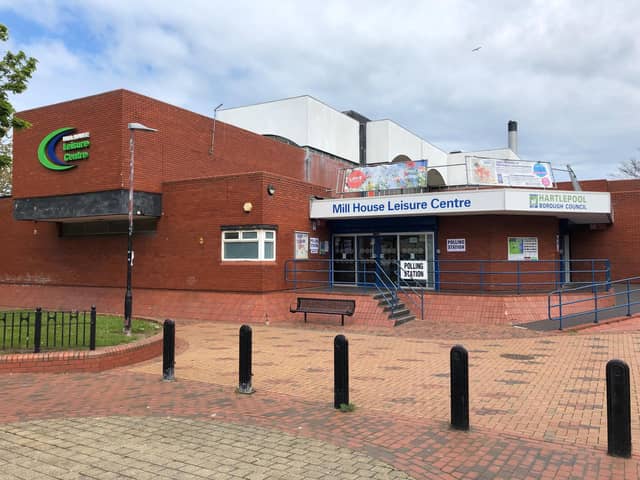 The vaccination clinic takes place at Hartlepool's Mill House Leisure Centre.