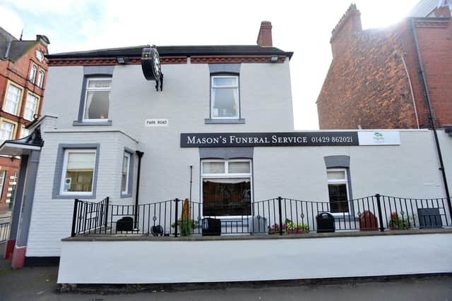 Mason's Funeral Services in Park Road, Hartlepool.