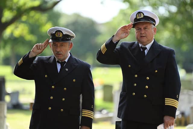 Tall Ship Captains at the memorial service for Captain Mamert Stankiewicz
.