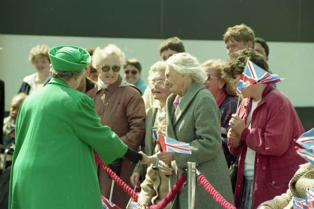 The Queen pictured in Hartlepool as she met residents in 1993.