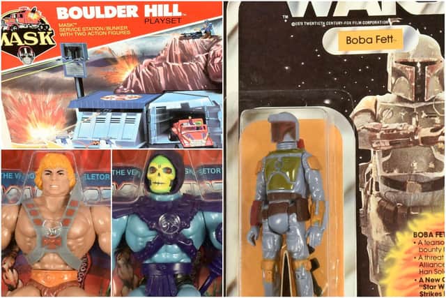 Toys from MASK, Star Wars, and Masters of the Universe will be sold in the auction.
