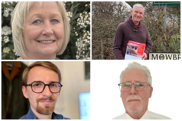 Clockwise from top left, Angela Falconer, Phil Holbrook, Roger Jones and Marc Owens. No picture was provided for Tony Richardson.