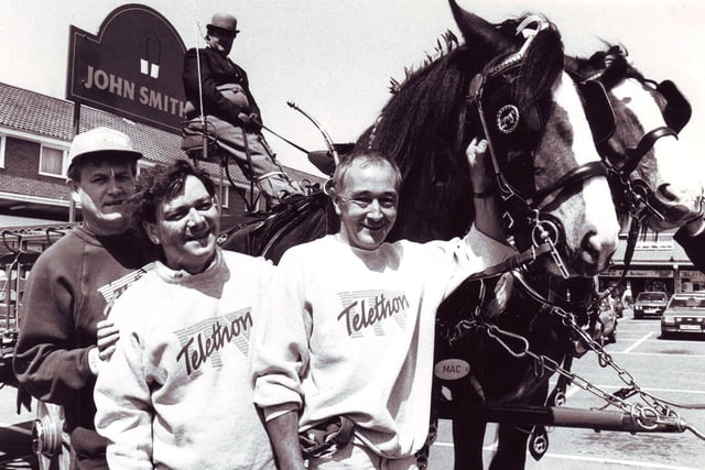 A dray horse and a Telethon event. This looks like it was fun at the Fens shops but who can tell us more?