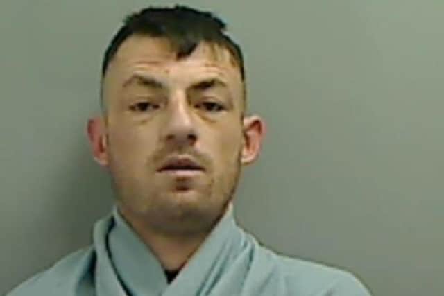 Michael Hutchinson was found guilty of burglary and jailed for two years at Teesside Crown Court.