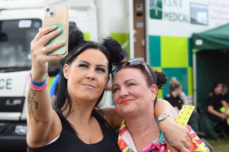 Jo and Donna pose for a selfie at Clubland by the Sea. Picture by FRANK REID