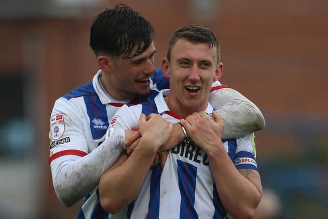 Hartlepool United are two points from safety ahead of Good Friday's trip to Grimsby Town. (Photo: Mark Fletcher | MI News)