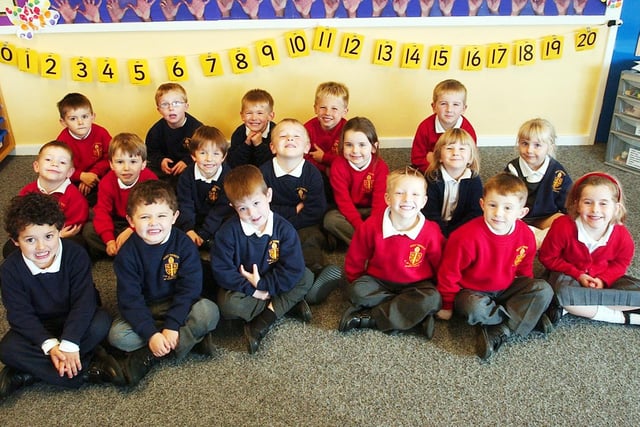 All in their new jumpers at Seaton Holy Trinity in 2005.