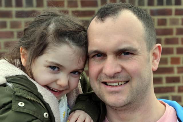 Lyla O'Donovan and her dad Paul, from Hartlepool.