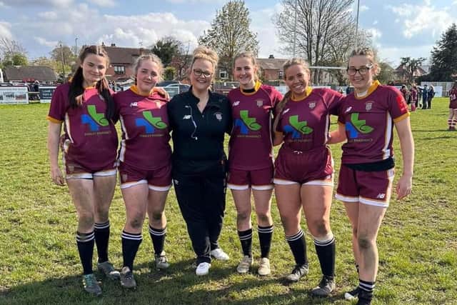 Hartlepool Rugby Club under 16 girls selected for the England Rugby Developing player programme: Grace Meadley, Talia Fox, Imogen Farrell, Fiona Carson-White and Grace Waller.