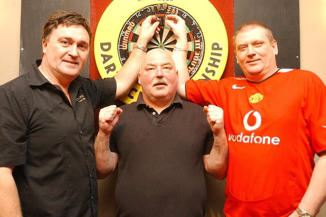 Mark Alford, landlord of the Victoria Arms, Alex Sneddon and Paul Robinson are all part of the same darts team.