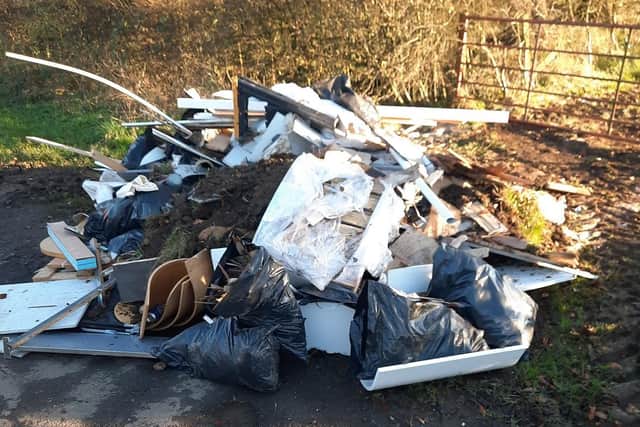 Debris dumped by a van driven by Hartlepool man John Ponting.