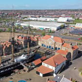 Hartlepool Historic Quay from the sky.