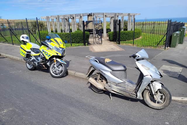 Police have seized a moped and knife in Easington Colliery.