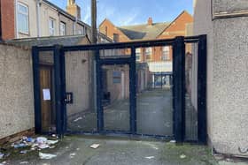 Alley gates in Reaburn Street, Hartlepool, are among those set to be improved. Picture by FRANK REID.
