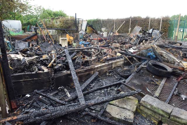 A Hartlepool allotment fire is being probed for possible arson.